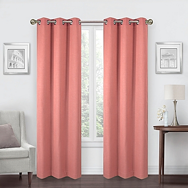Simply Essential&trade; Calvert 63-Inch Blackout Curtain Panels in Coral Haze (Set of 2). View a larger version of this product image.