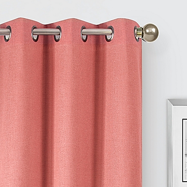 Simply Essential&trade; Calvert 84-Inch Blackout Curtain Panels in Coral Haze (Set of 2). View a larger version of this product image.