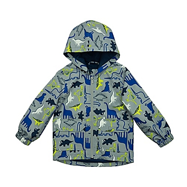 carter&#39;s&reg; Dinosaur Hooded RainSlicker Jacket in Grey. View a larger version of this product image.