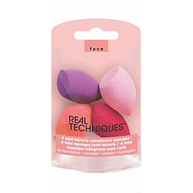 Real Techniques&reg; 4-Count Miracle Base Complexion Mini Sponges. View a larger version of this product image.