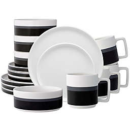 Noritake® ColorStax Black Stripe 16-Piece Dinnerware Set