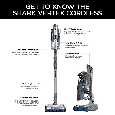 Shark&reg; Vertex&trade; DuoClean&reg; PowerFins&trade; Lightweight Cordless Stick Vacuum. View a larger version of this product image.