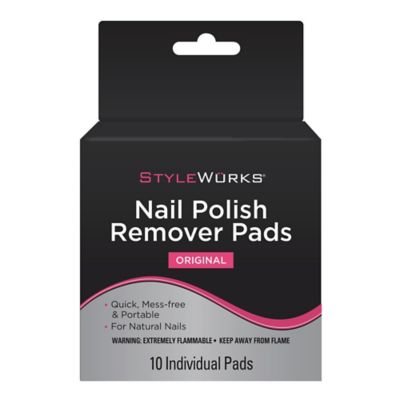 StyleWurks&trade; 10-Count Regular Nail Polish Remover Pads