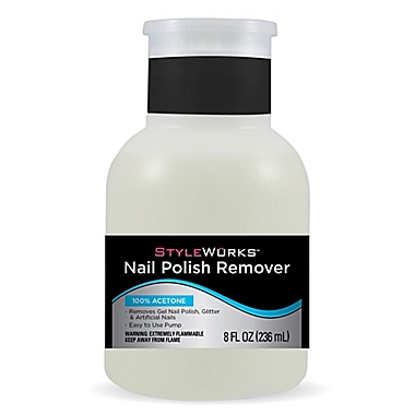 StyleWurks™ 8 oz. Acetone Nail Polish Remover with Pump | Bed Bath & Beyond