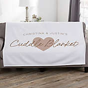 Snuggle Together Personalized 50-Inch x 60-Inch Sweatshirt Blanket