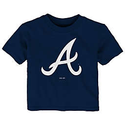 MLB Size 18M Atlanta Braves Primary Logo Short Sleeve T-Shirt in Navy