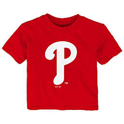 MLB Philadelphia Phillies Primary Logo Short Sleeve Tee in Red