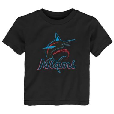 MLB Miami Marlins Size 2T Primary Logo Short Sleeve Tee in Black. View a larger version of this product image.