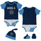 Alternate image 0 for MLS Newborn Philadelphia Union 3-Piece Lil Kicker Short Sleeve Bodysuit, Hat, and Sock Set