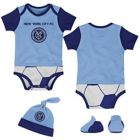 Alternate image 0 for MLS Newborn New York City FC 3-Piece Lil Kicker Short Sleeve Bodysuit, Hat, and Sock Set