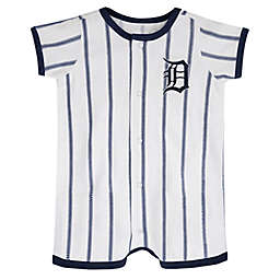 MLB Size 0-3M Detroit Tigers Power Hitter Short Sleeve Coverall in Navy