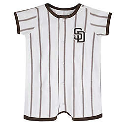 MLB Size 0-3M San Diego Padres Power Hitter Short Sleeve Coverall