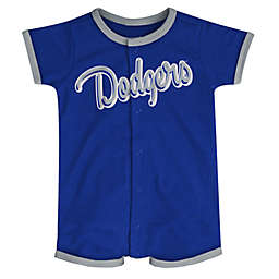 MLB Size 6-9M Los Angeles Dodgers Power Hitter Short Sleeve Coverall