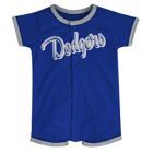 Alternate image 0 for MLB Size 6-9M Los Angeles Dodgers Power Hitter Short Sleeve Coverall