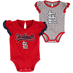 MLB 2-Pack St. Louis Cardinals Scream & Shout Short Sleeve Bodysuits in Red
