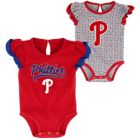 Alternate image 0 for MLB Size 12M 2-Pack Philadelphia Phillies Scream &amp; Shout Bodysuits in Red