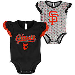 MLB 2-Pack San Francisco Giants Scream & Shout Short Sleeve Bodysuits in Black