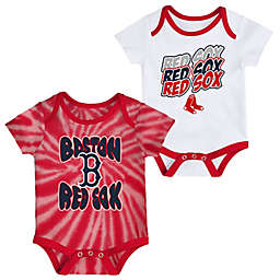 MLB 2-Pack Boston Red Sox Monterey Short Sleeve Bodysuits in Navy