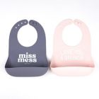 Alternate image 1 for Bella Tunno&trade; 2-Piece Miss Mess/Brunch Wonder Bib Set in Purple/Pink