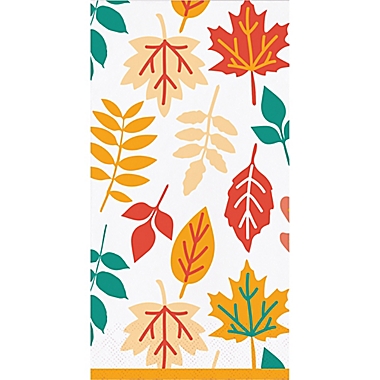 H for Happy&trade; 36-Count Fall Leaves Guest Towels. View a larger version of this product image.