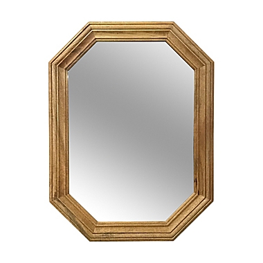 Everhome&trade; 30-Inch x 40-Inch Octagon Wood Wall Mirror in Natural. View a larger version of this product image.