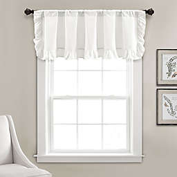 Lush Decor Linen Ruffle Window Valance in White