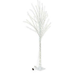 Luxen Home 70-Inch Birch Tree Yard Christmas Decoration with Warm White LED Lights