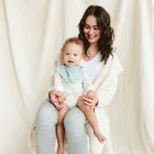 Alternate image 2 for goumi 0-12M 2-Pack Reversible Organic Cotton Bibs in Green/Grey