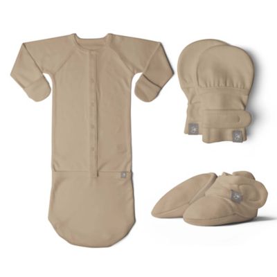 goumi Size 0-3M Organic Cotton Convertible Gown Bundle