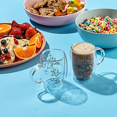 Mickey & Pluto Aroma Glass Mugs 5.4 oz - Set of 2. View a larger version of this product image.