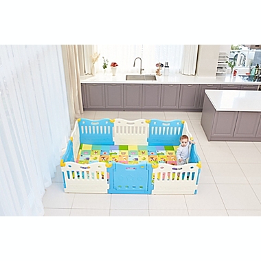 BABY CARE&trade; Funzone Baby Play Pen in Sky Blue. View a larger version of this product image.