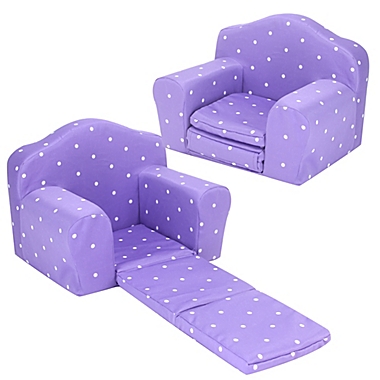 Sophia&#39;s by Teamson Kids Polka Dot Doll Chair/Bed in Purple. View a larger version of this product image.