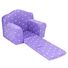 Alternate image 1 for Sophia&#39;s by Teamson Kids Polka Dot Doll Chair/Bed in Purple