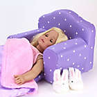 Alternate image 2 for Sophia&#39;s by Teamson Kids Polka Dot Doll Chair/Bed in Purple