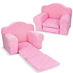 Sophia's by Teamson Kids Polka Dot Doll Chair/Bed in Pink