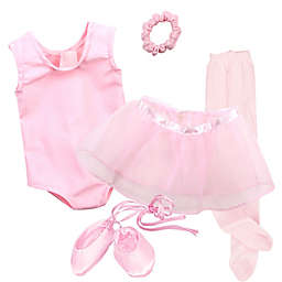 Sophia's by Teamson Kids 5-Piece Ballet Leotard Doll Clothing Set in Light Pink