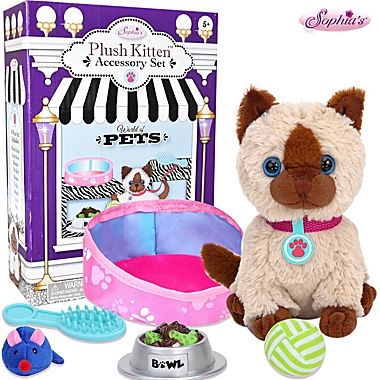 Sophia&#39;s by Teamson Kids 9-Piece Doll Kitten and Accessories Playset in Tan. View a larger version of this product image.