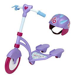 Sophia's by Teamson Kids Mini Scooter and Helmet Doll Playset in Blue/Pink