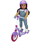 Alternate image 2 for Sophia&#39;s by Teamson Kids Mini Scooter and Helmet Doll Playset in Blue/Pink
