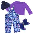 Alternate image 0 for Sophia&#39;s by Teamson Kids 4-Piece Ikat Snow Overalls Doll Clothing Set in Blue/Purple
