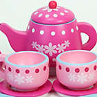 Alternate image 1 for Sophia&#39;s by Teamson Kids 10-Piece Wooden Tea Playset in Pink