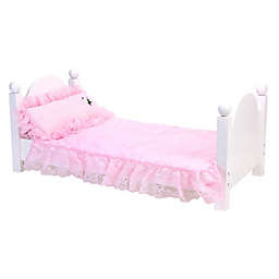 Sophia's by Teamson Kids 3-Piece Doll Eyelet Bedding Set in Light Pink