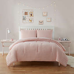 Tahari Home Glitter Seersucker 2-Piece Twin Comforter Set in Pink