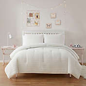 Tahari Home Glitter Seersucker 3-Piece Full/Queen Comforter Set in White