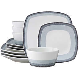 Noritake® Colorscapes Layers Ash 12-Piece Square Dinnerware Set