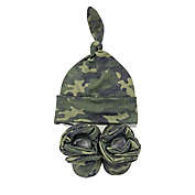 Toby&trade; Fairy 2-Piece Camouflage Knot Hat and Booties in Green