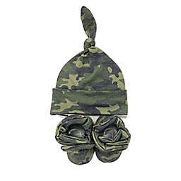 Toby™ Fairy 2-Piece Camouflage Knot Hat and Booties in Green