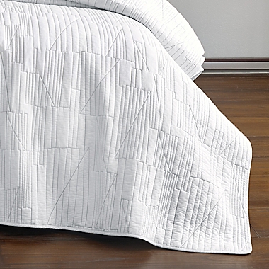 City Scene&reg; Tally Full/Queen Quilt Set in White. View a larger version of this product image.