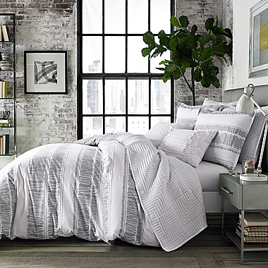 City Scene&reg; Ziggy 3-Piece Full/Queen Comforter Set in White. View a larger version of this product image.