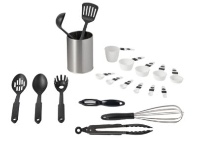 Simply Essential&trade; 20-Piece Utensil and Measuring Set in Black
